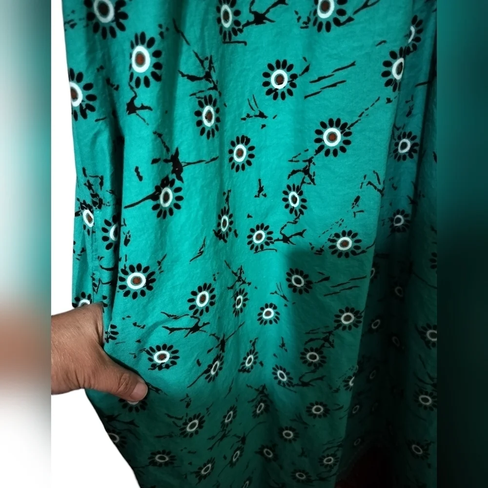 2463) Dessert Shore Tropical Batik Sun Dress Plus Size 1X